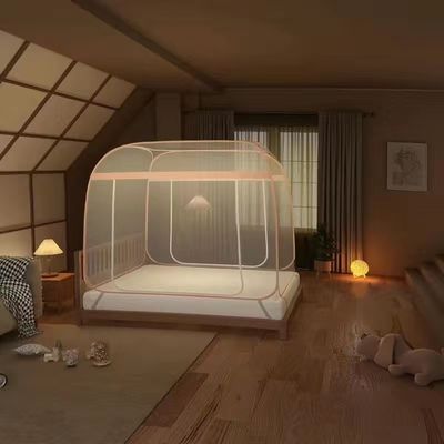 Automatic Pop-Up Mosquito Net Home 1.5 Double Bed Folding Steel Wire 1.8m Outdoor Travel Universal Single Bed Mosquito Repellent