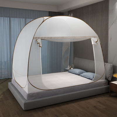 Summer New Mosquito Net Installation Free Mongolian Bag Tent Zipper Bottom Integrated Steel Wire Mesh Net Foldable Home Use