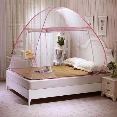 Summer New Mosquito Net Installation Free Mongolian Bag Tent Zipper Bottom Integrated Steel Wire Mesh Net Foldable Home Use