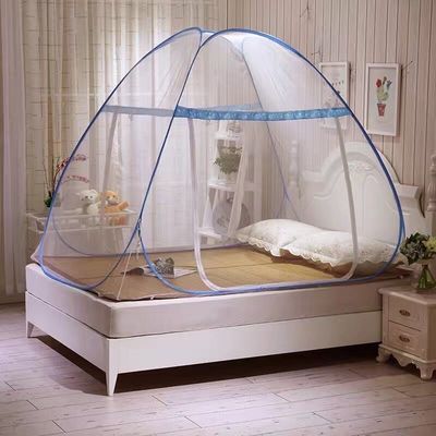 Summer New Mosquito Net Installation Free Mongolian Bag Tent Zipper Bottom Integrated Steel Wire Mesh Net Foldable Home Use
