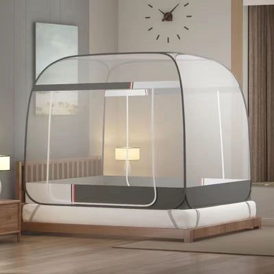 Summer Mosquito Net Insect Mesh Mongolian Yurt Bed Netting Tents With Zipper Double-Door Mosquito Nets Canopy No Need to Install