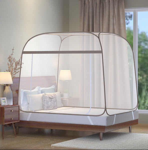 Double Outdoor Travel Fully Enclosed Zipper Pop-Up Mosquito Net Universal Single Bed Enclosure Steel Wire Folded Home Curtain
