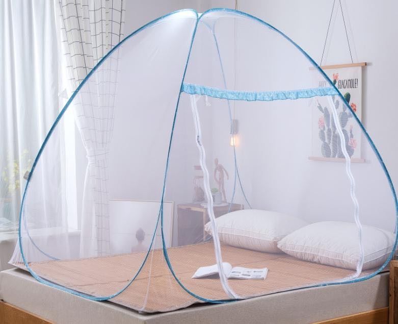 Automatic Single Bed 1.8m Pop-Up Mosquito Net Summer Home Use Steel Wire Folding Mosquito Repellent Curtain